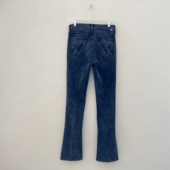 Mother High Waisted Runaway Bootcut Jeans Train Stops Black Mineral Denim USA 32 - Picture 7 of 14